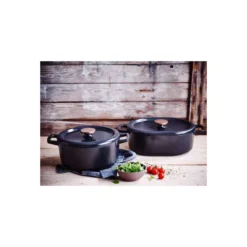 NORI Cocotte En Fonte Emaillée BEKA Ronde Noir D30 -Beka nori cocotte en fonte emaillee beka ronde noir d30 3