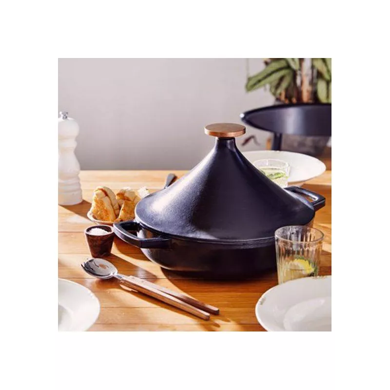 NORI Tajine En Fonte Emaillée BEKA Ronde Noir D28 1 NORI Tajine En Fonte Emaillée BEKA Ronde Noir D28