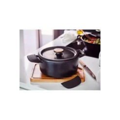 Paire De Couvre Poignées Isolante En Cuir Noir BEKA Pour Cocotte En Fonte NORI -Beka paire de couvre poignees isolante sen cuir noir beka pour cocotte en fonte nori 5