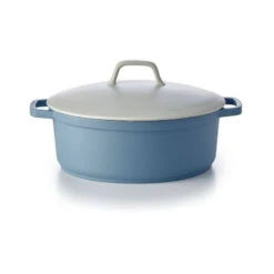 PAPILLON Cocotte Ovale Fonte Aluminium Revêtue Céramique BEKA D31