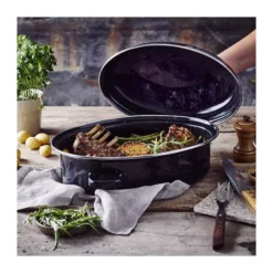 ROASTY´COOK DAUBIERE Rôtissoire Ovale Acier Emaillé BEKA NOIR D32 -Beka roastycook daubiere rotissoire ovale acier emaille beka noir d32 7