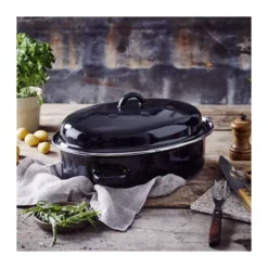 ROASTY´COOK DAUBIERE Rôtissoire Ovale Acier Emaillé BEKA NOIR D38 -Beka roastycook daubiere rotissoire ovale acier emaille beka noir d38 4