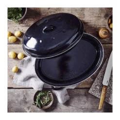 ROASTY´COOK DAUBIERE Rôtissoire Ovale Acier Emaillé BEKA NOIR D42 -Beka roastycook daubiere rotissoire ovale acier emaille beka noir d42 8